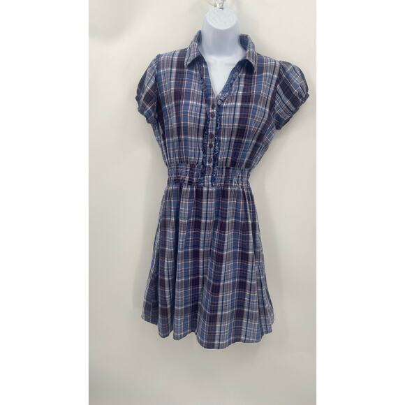 Women's Plaid Dress - Size Medium - 100% Cotton - Picture 1 of 6